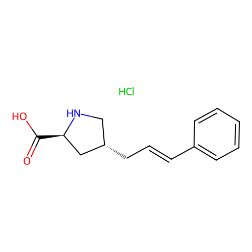 trans-4-(3-Phenylallyl)-L-proline hydrochloride structure