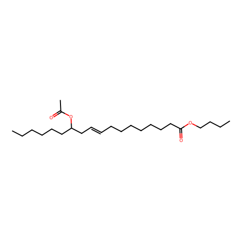 butyl (E)-12-acetyloxyoctadec-9-enoate structure