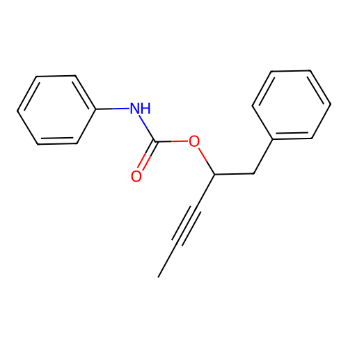 1-Benzyl-2-butynyl phenylcarbamate structure