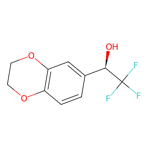 (1R)-1-(2,3-dihydro-1,4-benzodioxin-6-yl)-2,2,2-trifluoroethan-1-ol structure