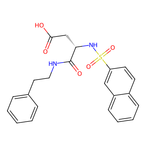 N-(2-Naphthalenesulfonyl)aspartyl-(2-phenethyl)amide structure