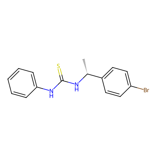 1-[(1R)-1-(4-bromophenyl)ethyl]-3-phenylthiourea structure
