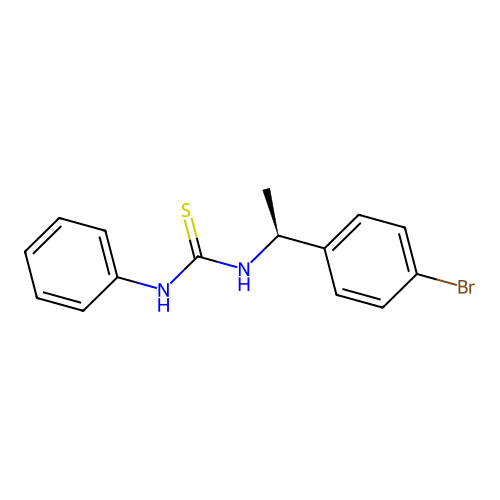 1-[(1S)-1-(4-bromophenyl)ethyl]-3-phenylthiourea structure