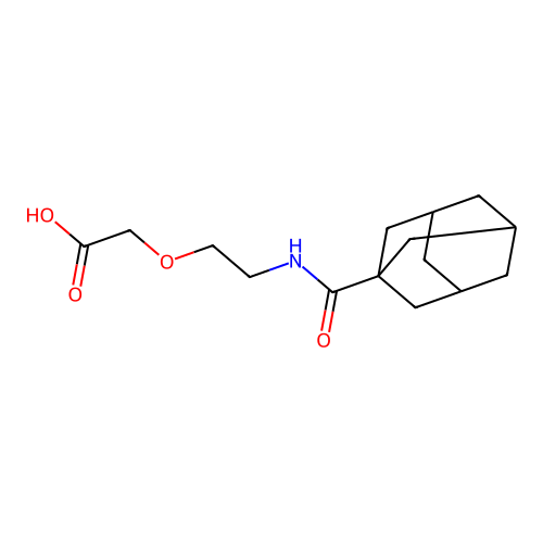 2-[2-(Adamantane-1-carbonylamino)ethoxy]acetic acid structure