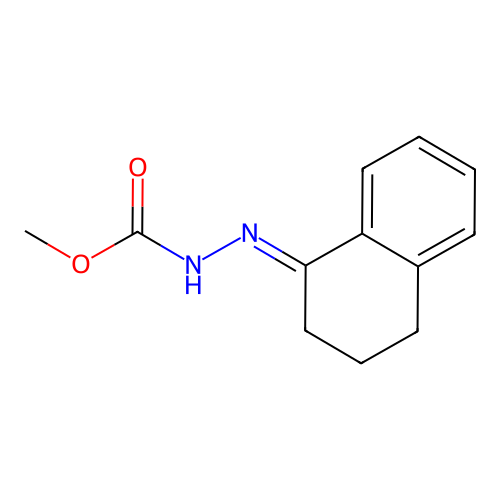 methyl (2E)-2-(3,4-dihydronaphthalen-1(2H)-ylidene)hydrazinecarboxylate structure