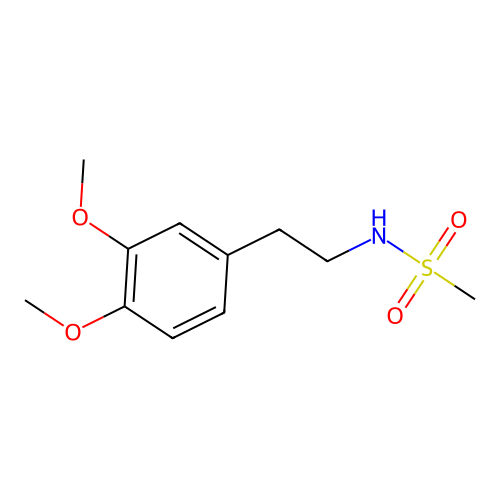 N-[2-(3,4-dimethoxyphenyl)ethyl]methanesulfonamide structure