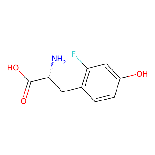 (2R)-2-amino-3-(2-fluoro-4-hydroxyphenyl)propanoic acid structure