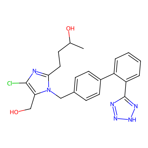 Losartan metabolite M2 structure
