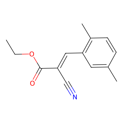ethyl (2E)-2-cyano-3-(2,5-dimethylphenyl)prop-2-enoate structure