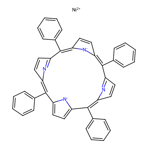 5,10,15,20-Tetraphenylporphyrin nickel structure