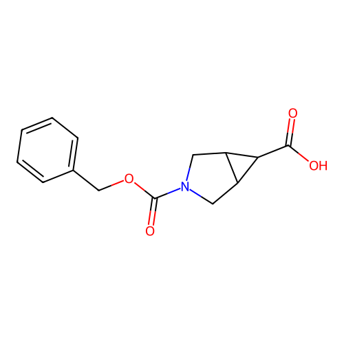 Endo-3-cbz-3-azabicyclo[3.1.0]hexane-6-carboxylic acid structure