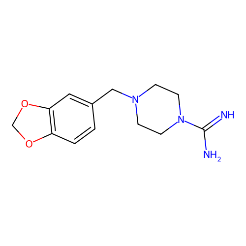 4-(1,3-Benzodioxol-5-ylmethyl)piperazine-1-carboximidamide structure