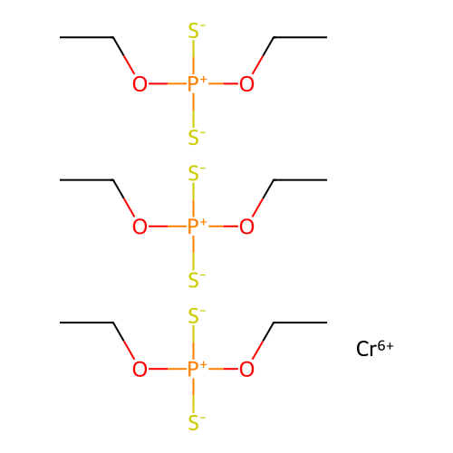 Chromium tris(diethyldithiophosphate) structure