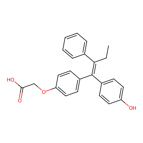 4-Hydroxytamoxifen acid structure