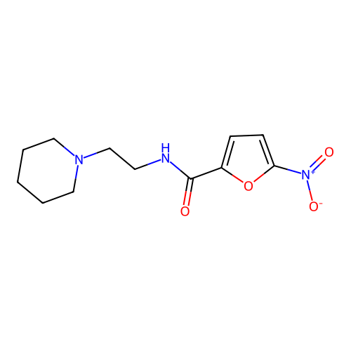 5-nitro-N-(2-piperidin-1-ylethyl)furan-2-carboxamide structure