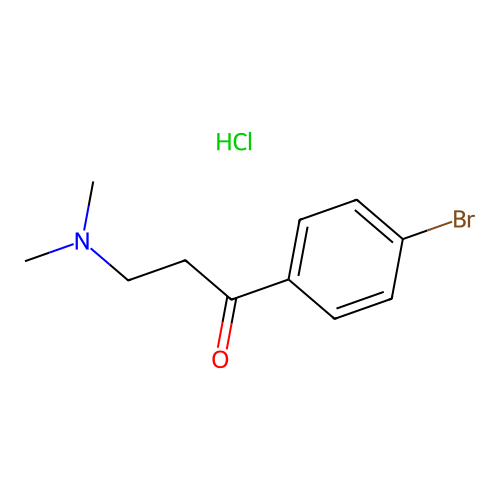 1-Propanone, 1-(4-bromophenyl)-3-(dimethylamino)-, hydrochloride (1:1) structure