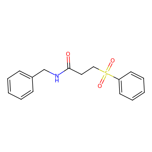 3-(benzenesulfonyl)-N-benzylpropanamide structure