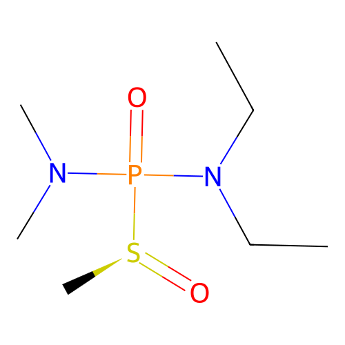 N-(Dimethylamino-((R)-methylsulfinyl)phosphoryl)-N-ethylethanamine structure