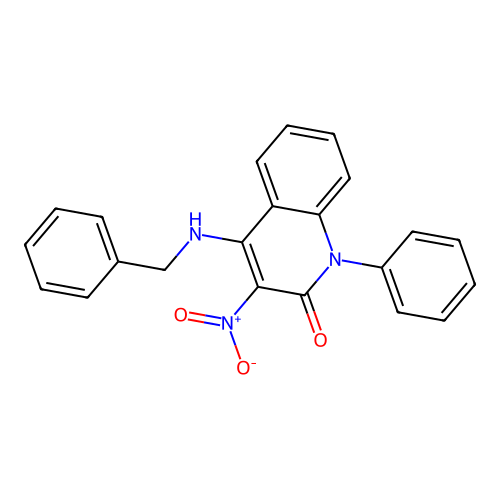 4-Benzylamino-3-nitro-1-phenyl-1H-quinolin-2-one structure