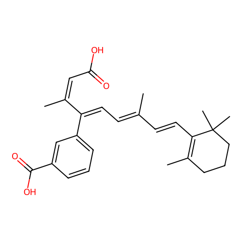 13-cis-12-(3'-Carboxyphenyl)retinoic acid structure