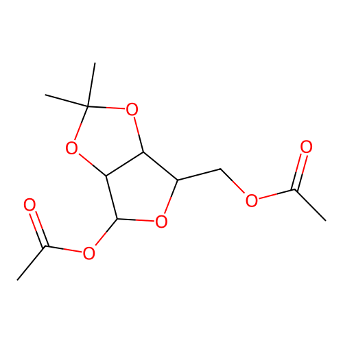 1,5-Di-O-acetyl-2,3-isopropylidene-D-ribose structure