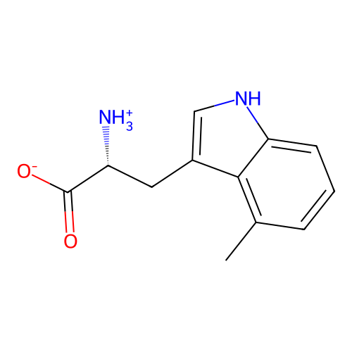 (2R)-2-azaniumyl-3-(4-methyl-1H-indol-3-yl)propanoate structure