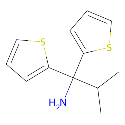 2-Methyl-1,1-dithiophen-2-ylpropan-1-amine structure