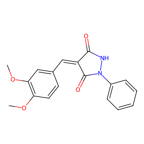 4-[(3,4-Dimethoxyphenyl)methylidene]-1-phenylpyrazolidine-3,5-dione structure