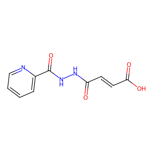 (2E)-4-oxo-4-[2-(pyridin-2-ylcarbonyl)hydrazinyl]but-2-enoic acid structure
