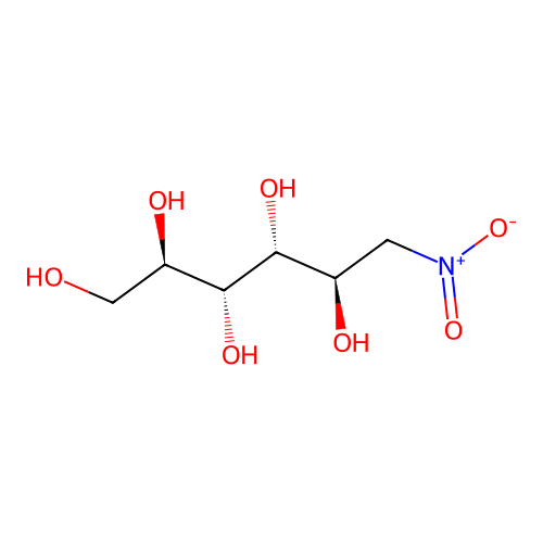 1-deoxy-1-nitro-D-mannitol structure