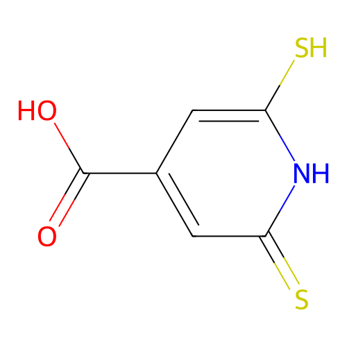 2-sulfanyl-6-sulfanylidene-1H-pyridine-4-carboxylic acid structure