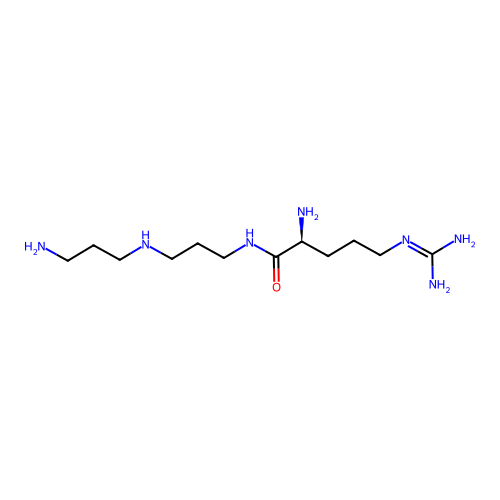 (S)-2-Amino-N-(3-((3-aminopropyl)amino)propyl)-5-guanidinopentanamide structure