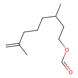 7-Octen-1-ol, 3,7-dimethyl-, 1-formate structure