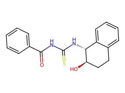 Benzamide, N-(((2-hydroxy-1,2,3,4-tetrahydro-1-naphthalenyl)amino)thioxomethyl)-, (E)- structure
