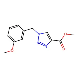methyl 1-[(3-methoxyphenyl)methyl]-1H-1,2,3-triazole-4-carboxylate structure