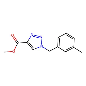 methyl 1-(3-methylbenzyl)-1H-1,2,3-triazole-4-carboxylate structure