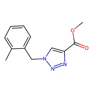 methyl 1-(2-methylbenzyl)-1H-1,2,3-triazole-4-carboxylate structure