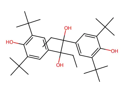 2,4-Hexanediol, 3,4-bis(3,5-bis(1,1-dimethylethyl)-4-hydroxyphenyl)- structure