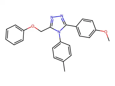 4H-1,2,4-Triazole, 3-(4-methoxyphenyl)-4-(4-methylphenyl)-5-(phenoxymethyl)- structure