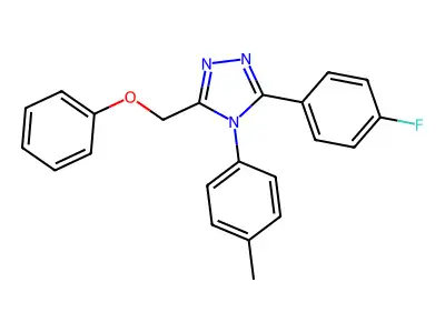 4H-1,2,4-Triazole, 3-(4-fluorophenyl)-4-(4-methylphenyl)-5-(phenoxymethyl)- structure