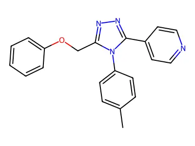 Pyridine, 4-(4-(4-methylphenyl)-5-(phenoxymethyl)-4H-1,2,4-triazol-3-yl)- structure