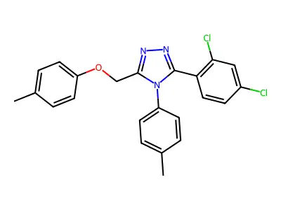 4H-1,2,4-Triazole, 3-(2,4-dichlorophenyl)-5-((4-methylphenoxy)methyl)-4-(4-methylphenyl)- structure