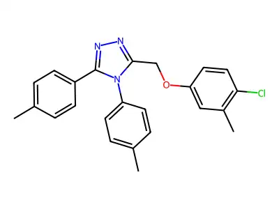 4H-1,2,4-Triazole, 4,5-bis(4-methylphenyl)-3-((4-chloro-3-methylphenoxy)methyl)- structure