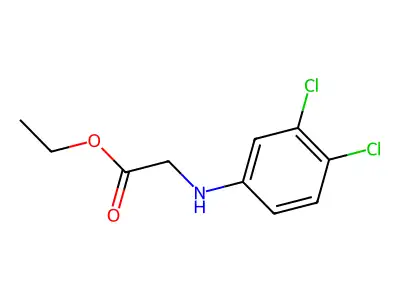 Ethyl 2-(3,4-dichloroanilino)acetate structure