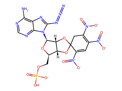 2',3'-O-(2,4,6-Trinitrophenyl)-8-azido-amp structure