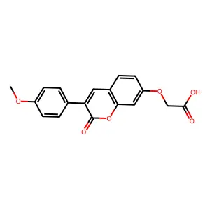 2-((3-(4-methoxyphenyl)-2-oxo-2H-chromen-7-yl)oxy)acetic acid structure