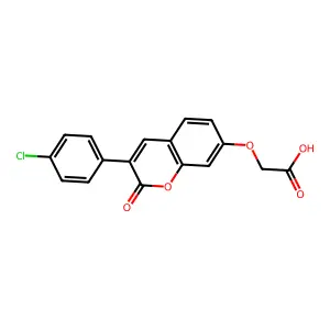 {[3-(4-chlorophenyl)-2-oxo-2H-chromen-7-yl]oxy}acetic acid structure