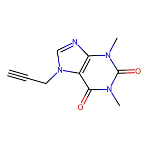 7-Propargyl 1,3-dimethylxanthine structure