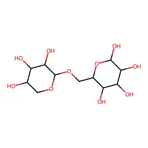荚豆二糖 structure