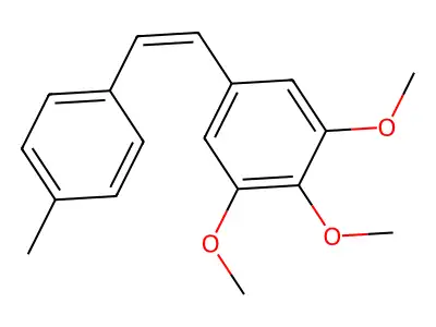 1,2,3-trimethoxy-5-[(Z)-2-(4-methylphenyl)ethenyl]benzene structure